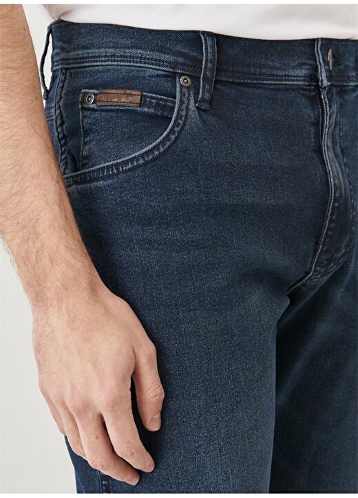 Wrangler Texas Slim Jean Pantolon Mavi Erkek Normal Bel Slim Fit Denim Pantolon 3
