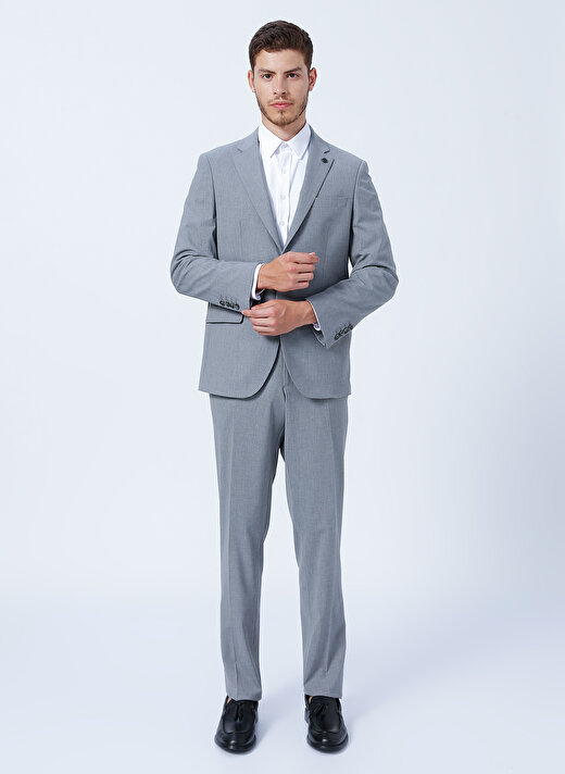 Beymen Business Normal Bel Regular Fit Açık Gri Erkek Takım Elbise 4B3022200002 1