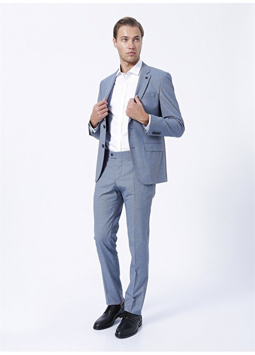 Beymen Business Normal Bel Regular Fit Lacivert - Mavi Erkek Takım Elbise 4B3022200010 1