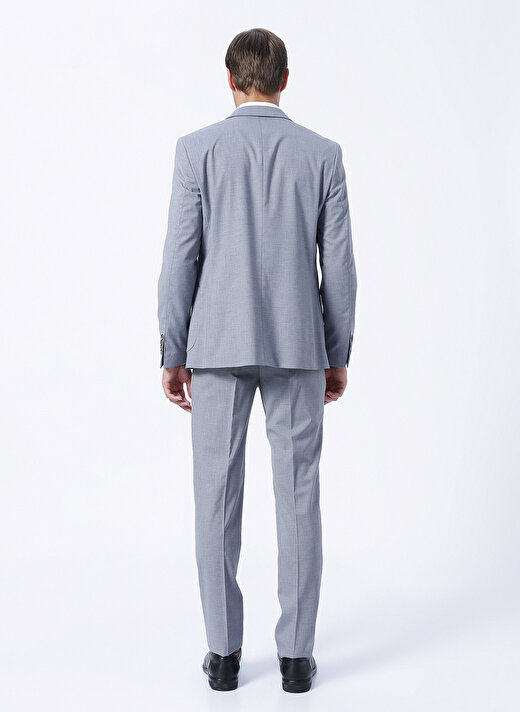 Beymen Business Normal Bel Regular Fit Gri - Mavi Erkek Takım Elbise 4B3022200011 3