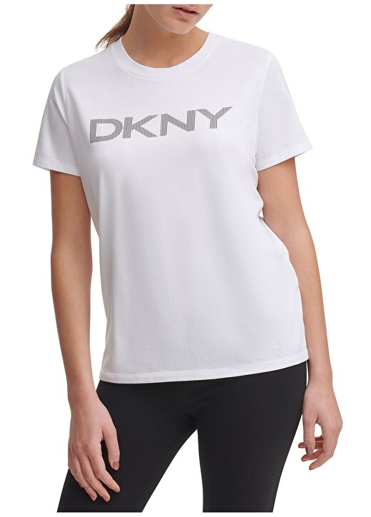 Dkny Jeans Bisiklet Yaka Beyaz Kadın T-Shirt DP1T6749-WHT 2