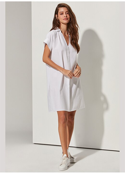 White By Nature Beyaz Kadın Plaj Elbisesi WBN3198-L 1
