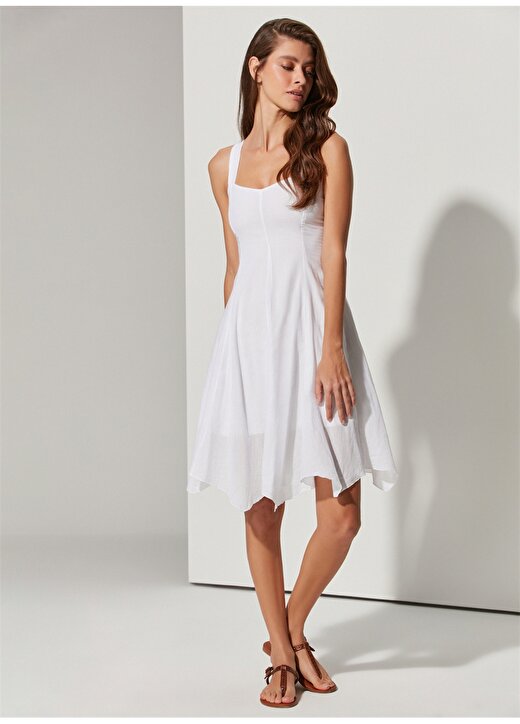 White By Nature Beyaz Kadın Plaj Elbisesi WBN3118-XL 1