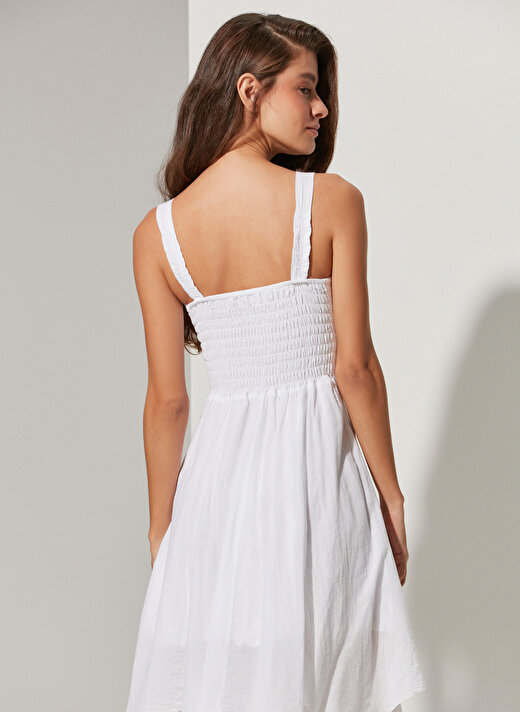  White by Nature Beyaz Kadın Plaj Elbisesi WBN3118-XL 4