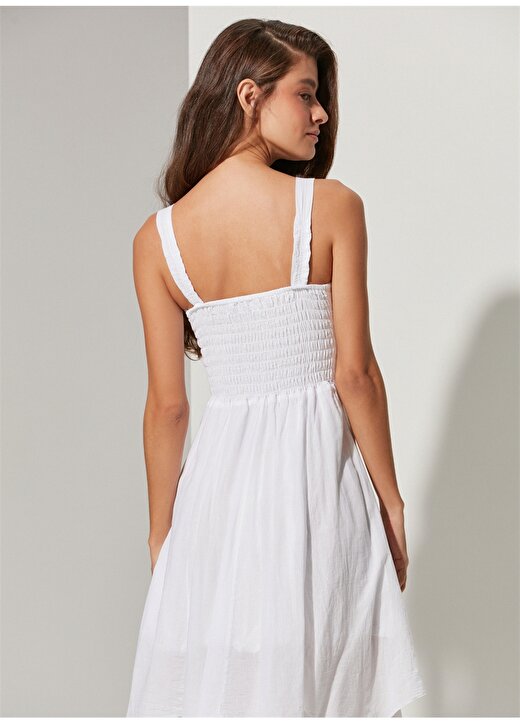 White By Nature Beyaz Kadın Plaj Elbisesi WBN3118-XL 4