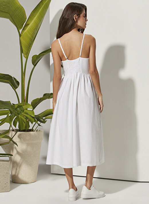  White by Nature Beyaz Kadın Plaj Elbisesi WBN3113-XL 4