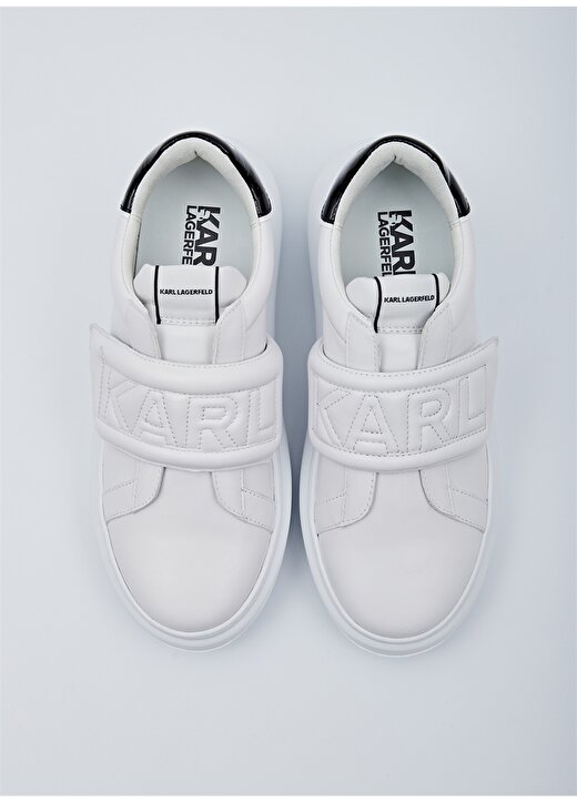 KARL LAGERFELD Beyaz Kadın Yüksek Taban Deri Sneaker KL62537 4