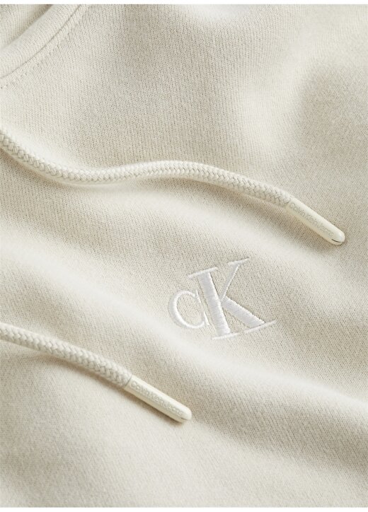 Calvin Klein Jeans Kapüşonlu Rahat Bej Kadın Sweatshirt J20J218850ACF Sweatshirt 3