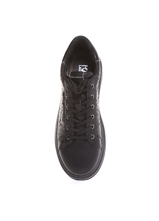KARL LAGERFELD Siyah Erkek Yüksek Taban Deri Sneaker KL52549 4