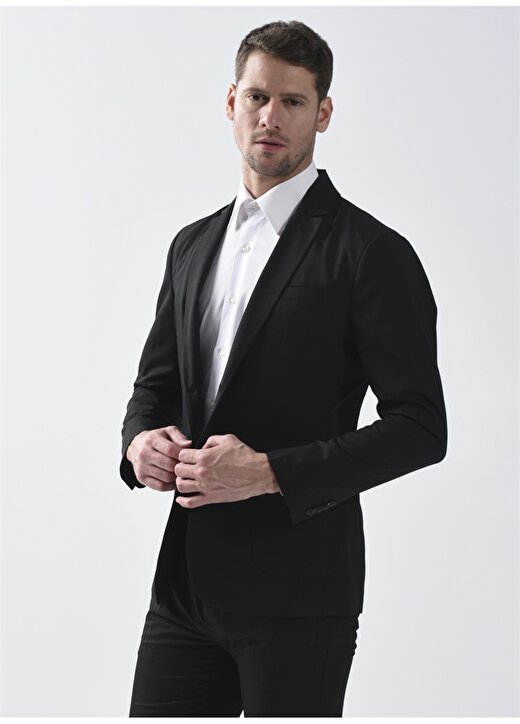 Fabrika Normal Bel Slim Fit Siyah Erkek Takım Elbise FANSE6,5TE01PART22300 3