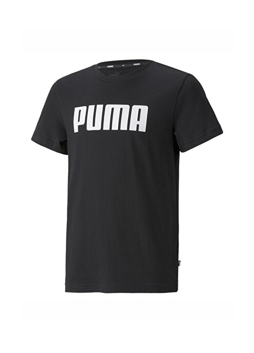 Puma Siyah Kız Çocuk Bisiklet Yaka Kısa Kollu Baskılı T-Shirt 84759401 Boys ESS PUMA Tee 1