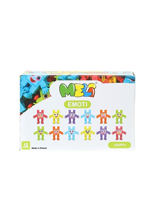 Junoo Çok Renkli Çocuk Yapı Oyunları Meli Toys Blok Oyuncak Emoti Happy 1