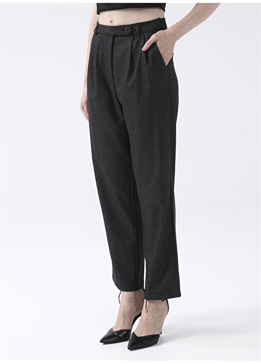 Fabrika Comfort Normal Bel Basic Siyah Kadın Pantolon CM-MILEY 3