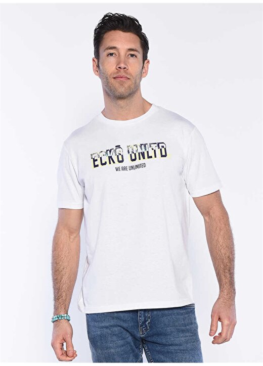 Ecko Unlimited Bisiklet Yaka Beyaz Erkek T-Shirt CYRUS 1