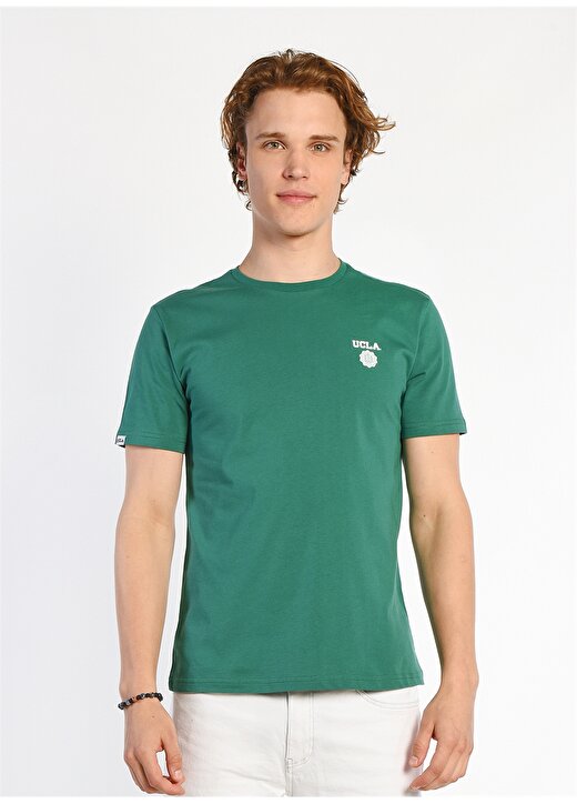 Ucla Bisiklet Yaka Yeşil Erkek T-Shirt BASS 1