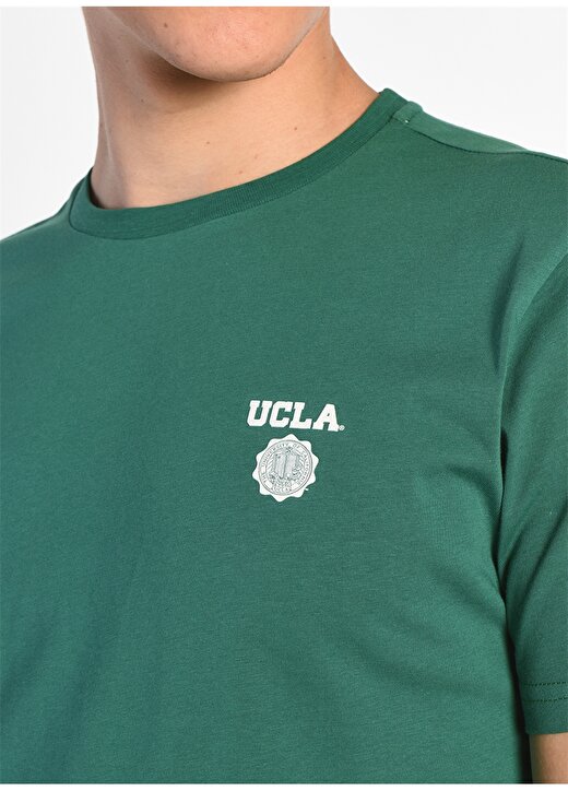 Ucla Bisiklet Yaka Yeşil Erkek T-Shirt BASS 4