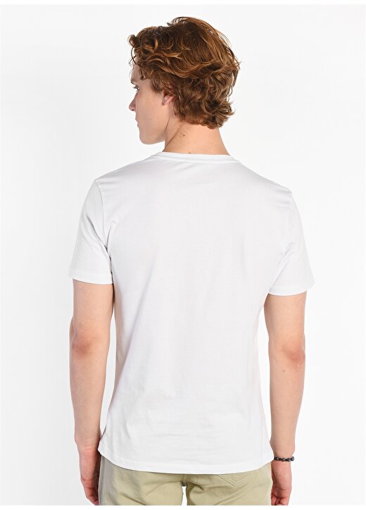 Ucla Bisiklet Yaka Beyaz Erkek T-Shirt BASS 3