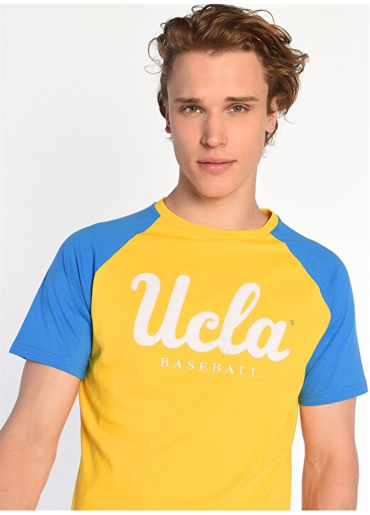 Ucla Bisiklet Yaka Sarı Erkek T-Shirt HERMOSA 1