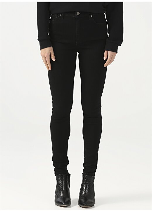 Fabrika Yüksek Bel Siyah Super Skinny Kadın Denim Pantolon DELLA-2 2