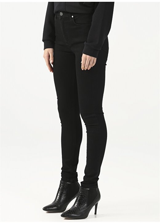 Fabrika Yüksek Bel Siyah Super Skinny Kadın Denim Pantolon DELLA-2 3