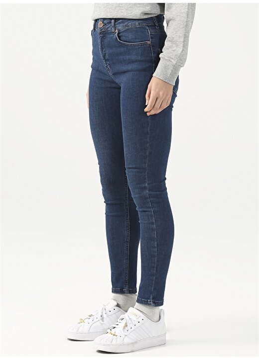 Fabrika Yüksek Bel Koyu İndigo Super Skinny Kadın Denim Pantolon DELLA-2 4