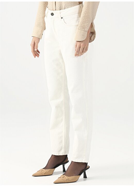 Fabrika Beyaz Straight Kadın Denim Pantolon TARO 4