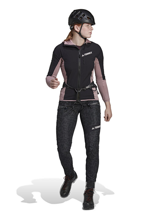adidas Düz Siyah - Lila Kadın Polar Sweatshırt HF8852 W TR WindFlooce 1