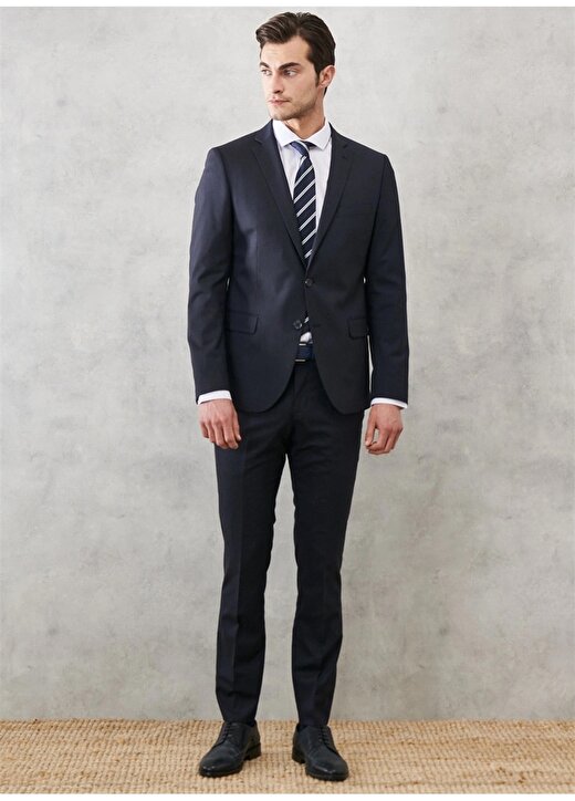 Beymen Business Normal Bel Extra Slim Lacivert Erkek Takım Elbise 4B3010000014 1