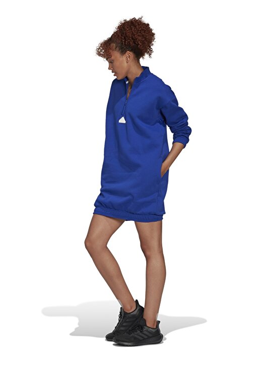 Adidas Düz Mavi Kadın Elbise HM2894 W NEW HLFZP DRS 2