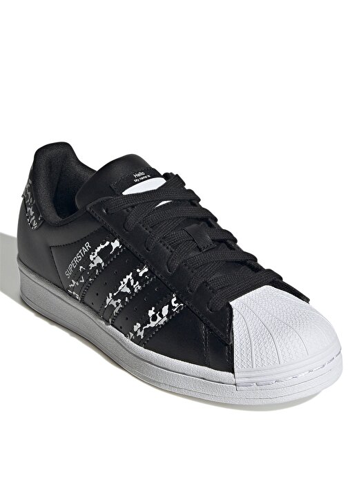 Adidas Siyah - Beyaz Kız Çocuk Yürüyüş Ayakkabısı GW4069 SUPERSTAR J 1