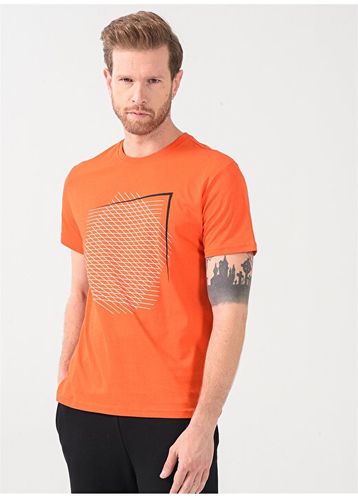 Fabrika Sports O Yaka Düz Turuncu Erkek T-Shirt CEDA 2