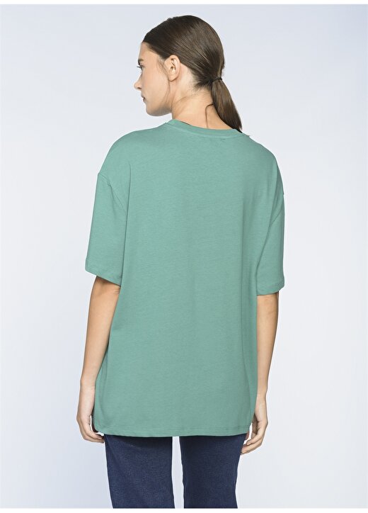 Mavi Oversize Yeşil Kadın Standart Beden T-Shirt M1600843-71914 2