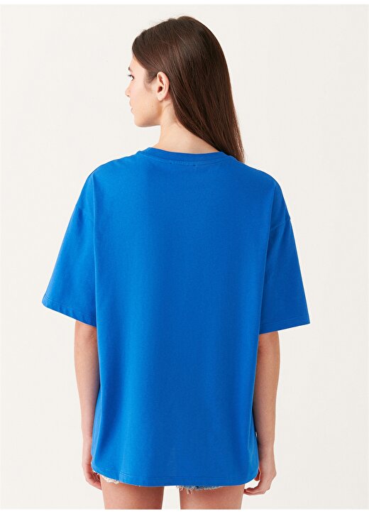 Mavi Oversize Mavi Kadın Standart Beden T-Shirt M1600843-70903 4