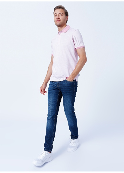 Beymen Business Polo Yaka Desenli Pembe Erkek T-Shirt 4B4822200075 2