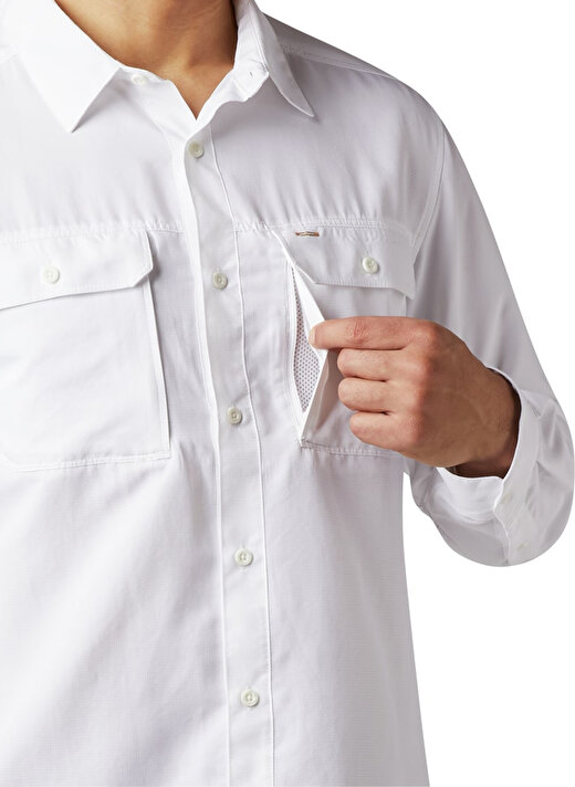 Mountain Hardwear Düz Beyaz Erkek Gömlek 1648751100 OM7043 4