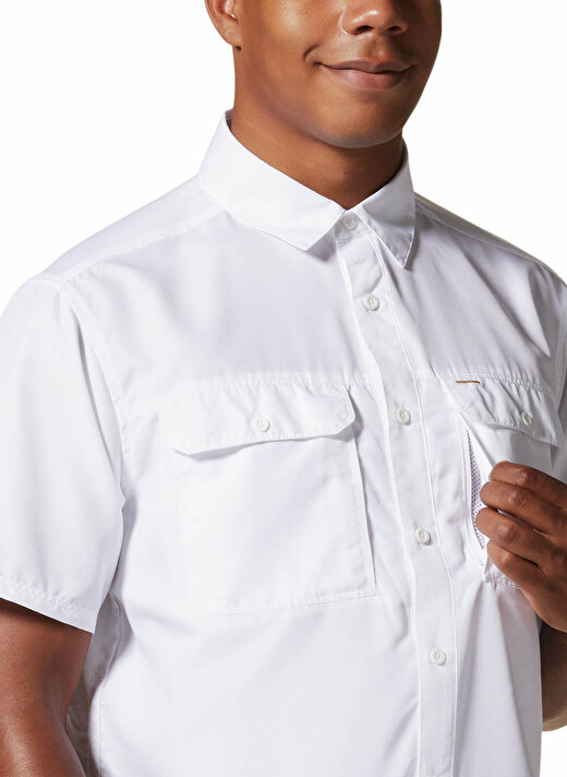 Mountain Hardwear Düz Beyaz Erkek Gömlek 1648771100 OM7044 2