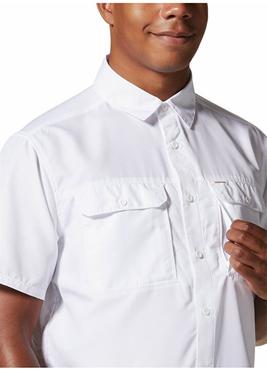 Mountain Hardwear Düz Beyaz Erkek Gömlek 1648771100 OM7044 2