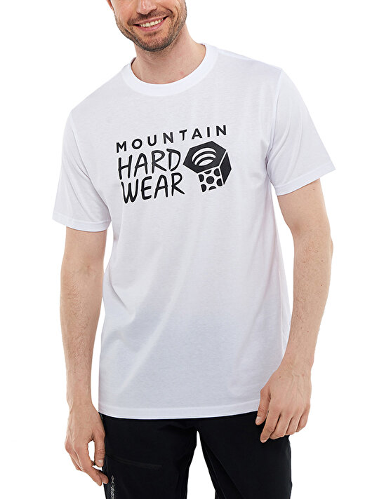 Mountain Hardwear O Yaka Baskılı Beyaz Erkek T-Shirt 9110001100 MT0001 1
