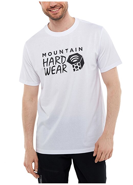 Mountain Hardwear O Yaka Baskılı Beyaz Erkek T-Shirt 9110001100 MT0001 1