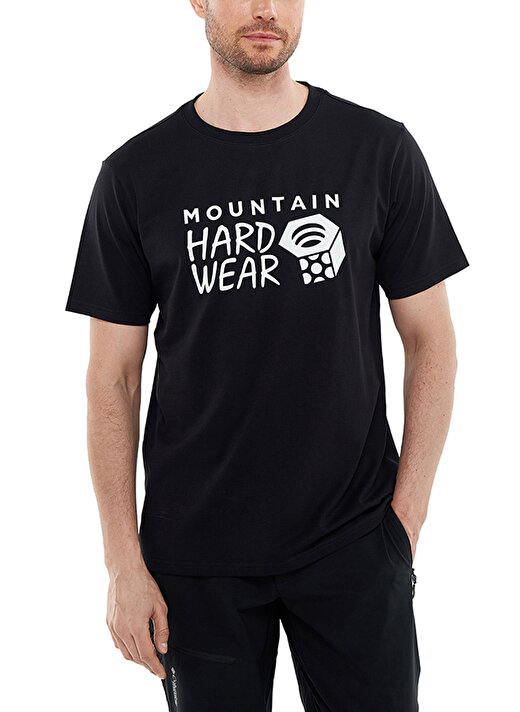 Mountain Hardwear O Yaka Baskılı Siyah Erkek T-Shirt 9110051010 MT0001 1