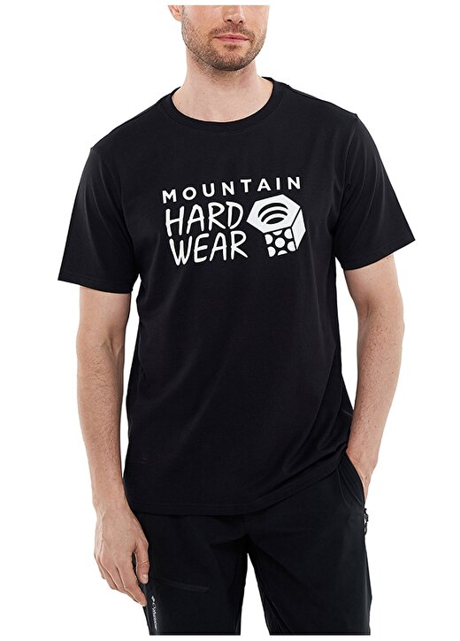 Mountain Hardwear O Yaka Baskılı Siyah Erkek T-Shirt 9110051010 MT0001 1