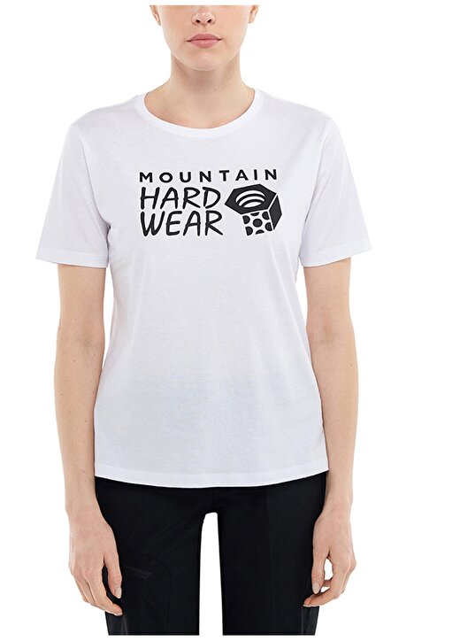 Mountain Hardwear O Yaka Baskılı Beyaz Kadın T-Shirt 9110121100 MT0024 1