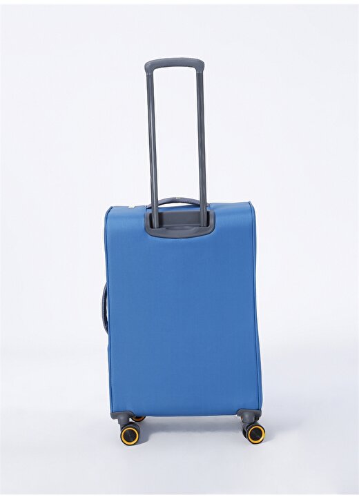 Pierre Cardin Mavi Orta Boy Çekçekli Kumaş Valiz 04PC6000-02 3