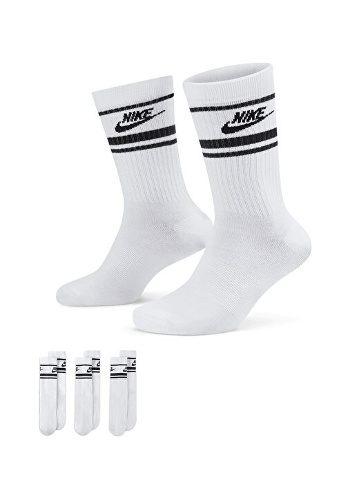 Nike Beyaz Unisex Çorap DX5089 103 U NK NSW EVERYDAY ESSENT 1
