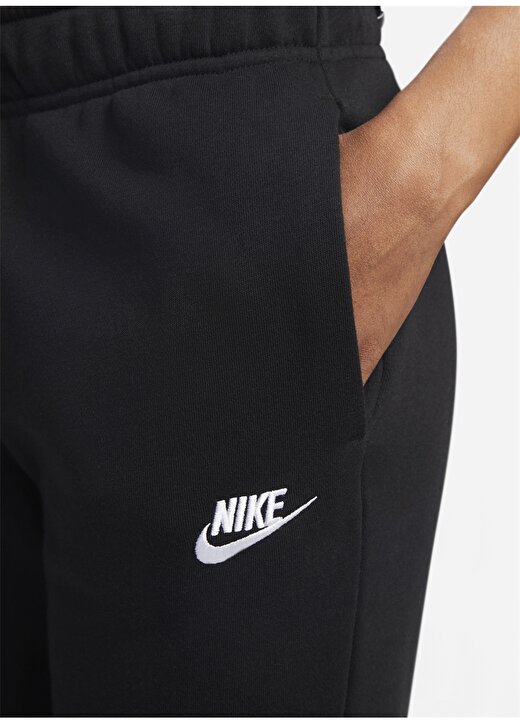 Nike Normal Siyah - Gri - Gümüş Kadın Eşofman Altı DQ5191 010 W NSW CLUB FLC MR PANT S 4