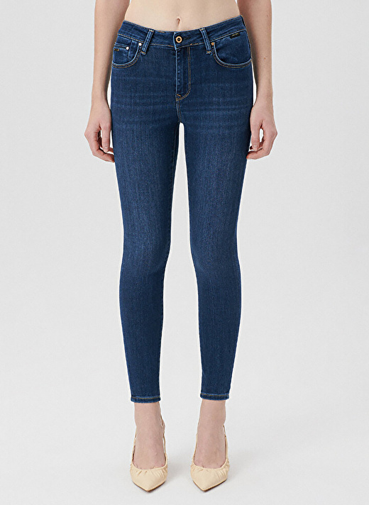 Mavi TESS Indigo GOLD PREM Normal Bel Ankle Paça Skinny Fit Kadın Denim Pantolon M100328-82232 3