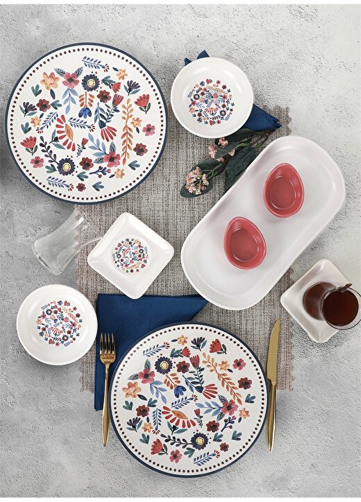 Keramika 1 Adet Çok Renkli Kahvaltı Takımı SPRİNG KAH TAK 11 PRÇ 2