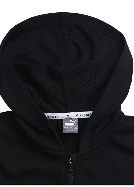 Puma Siyah Erkek Çocuk Kapüşonlu Uzun Kollu Düz Sweatshirt 58920201 Active Sport Full-Zip Hood 3