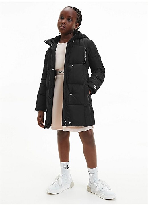 Calvin Klein Siyah Kız Çocuk Mont IG0IG01548 2