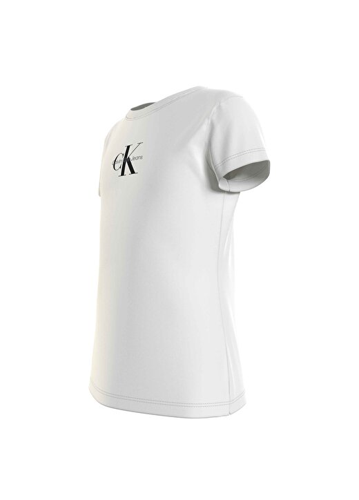 Calvin Klein Düz Beyaz Kız Çocuk T-Shirt IG0IG01470 2